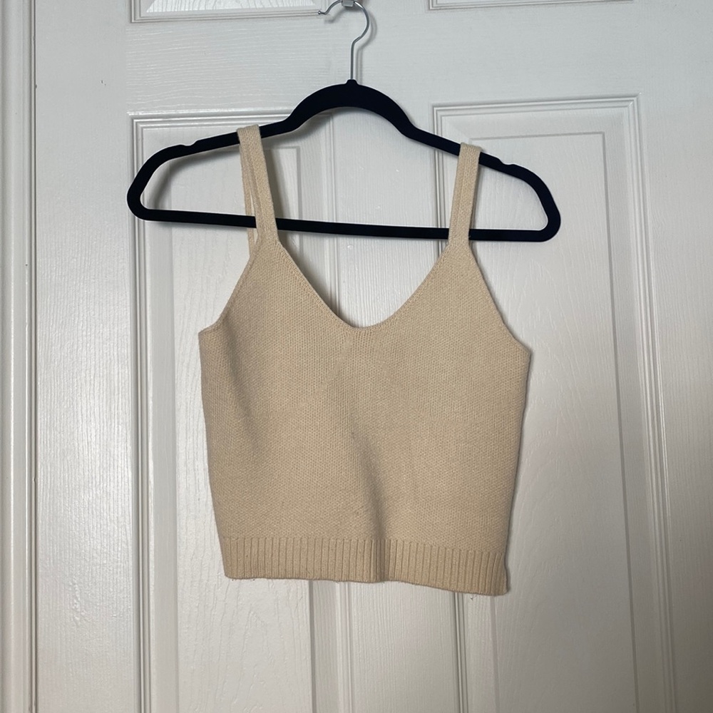 Zara white crop top